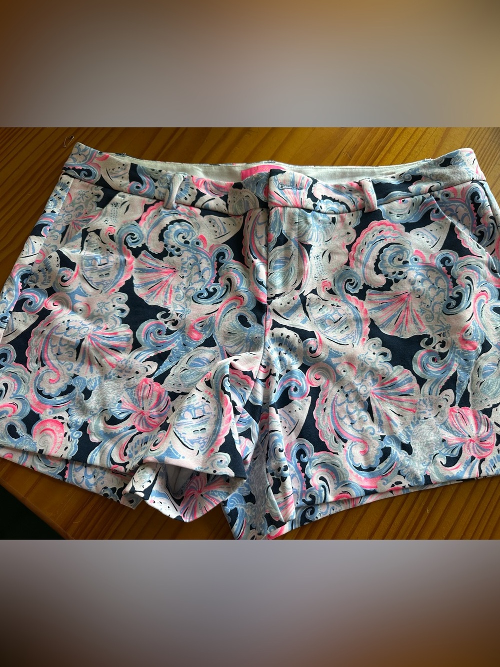 Lilly Pulitzer Pink Navy Paisley Skort Shorts